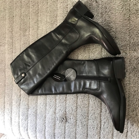 New and in immaculate condition. INC Fawne Genuine Leather black riding boots. - Picture 11 of 12